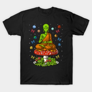 Mushroom Alien Buddha T-Shirt